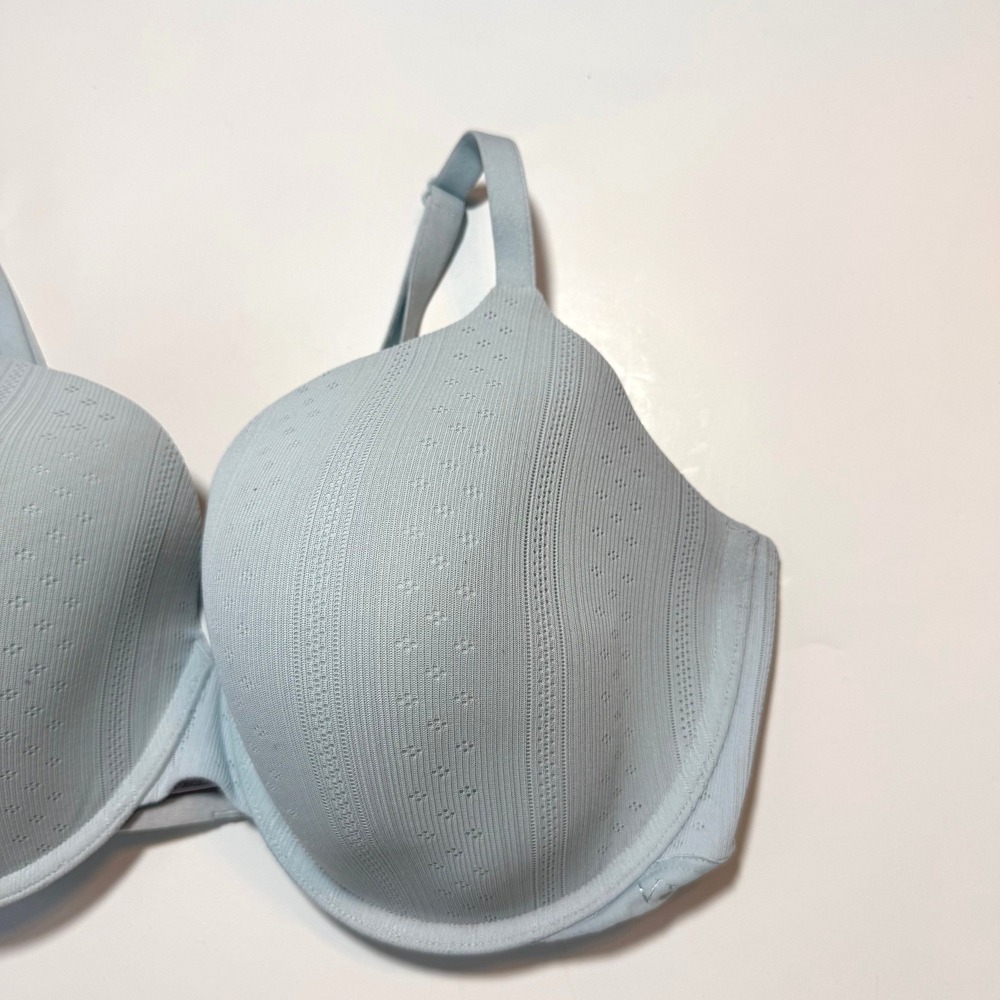 Victoria's Secret Bra Light Blue Pointelle Underwire Coquette Soft Girl 36C - Picture 3 of 10